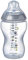 Tommee Tippee Babyflasche Closer to Nature, Ventil Anti-Kolik, Superweicher Sauger, 3+ Monate, 260ml, Grau / Eule mit Dekorationen