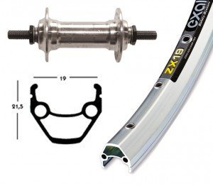 V-Rad 28x1.75Alunabe silber Starr 36L Exal ZX 19 silber Niro-Speiche