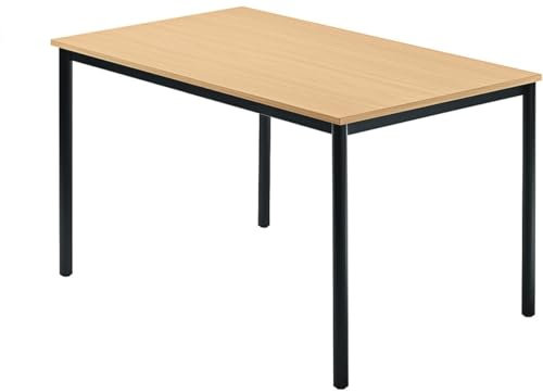 Besprechungstisch 1200x800mm Buche Fuß Rundrohr schwarz