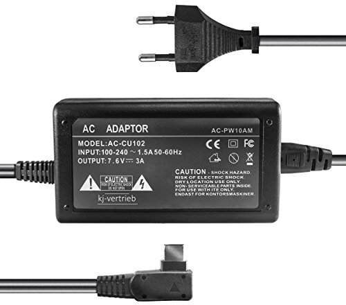 Netzteil ersetzt Sony AC-PW10AM - 7,6V 3A - für Sony Alpha SLT A57 SLT A58 SLT A65 SLT A77 SLT A99 NEX Serie NEX VG10 NEX-FS700EK