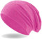 Hatstar Damen Beanie Mütze | mit edler Strass Nieten Applikation | Mädchen Mütze | elastisches Slouch Long Beanie | leicht und weich (neon pink)