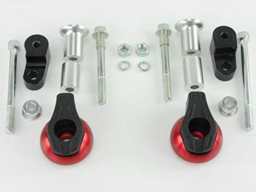 CNC Alu Sturzpads passend für Kawasaki Z750 2007-2012 rot