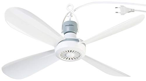 PEARL Mini Deckenventilator: Mobiler Deckenventilator mit Aufhänger, 230V, Ein/Aus-Schalter, Ø40 cm (leichter, leise, Kleiner Durchmesser)