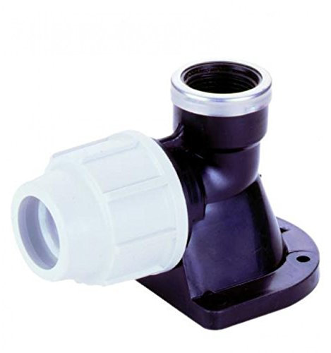 PLASSON 7750 20mm x 1/2 Plastic Wallplate Elbow