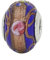 Abalorio de cristal de Murano azul fiorato de plata esterlina