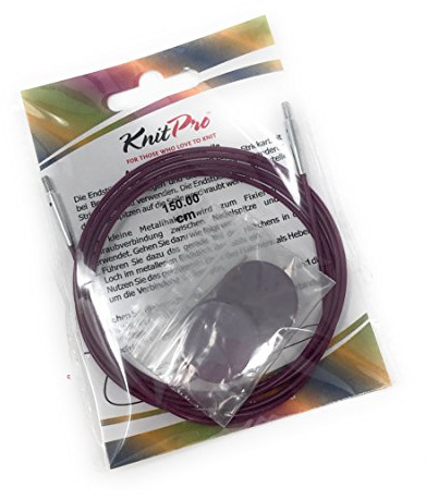 Knit Pro Seile + Endkappen + Schlüssel, verschiedene Längen (150 Zentimeter)