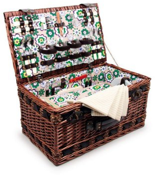 small foot Picknickkorb Deluxe, Weidenkorb für Kinder, aus Holz, inkl. Besteck für 4 Personen. Art-Nr. 6533