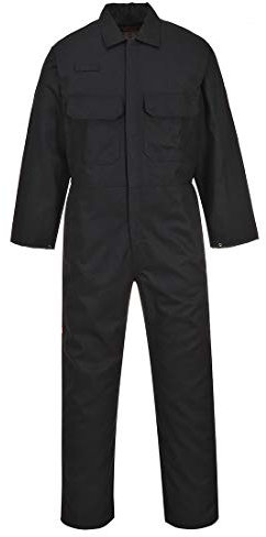 Portwest Buzo Ignífugo Bizweld, Tamaño: XXXL, Color: Negro Altos, BIZ1BKTXXXL