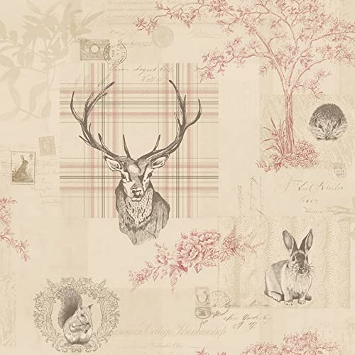 Holden Decor K2 Wallpaper Richmond Red & Charcoal 98010 Full Roll