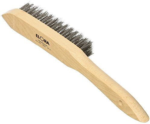 Elora 250000401000 250ST 4-reihige Edelstahl-Drahtbürste, mehrfarbig, 100 mm