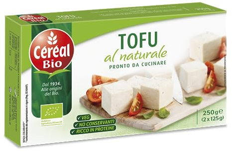 Céréal Bio Tofu Nature Bio al naturale, senza conservanti, ricco in proteine, 2 confezioni da 125g