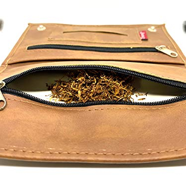 porta tabacco in pelle (marrone)