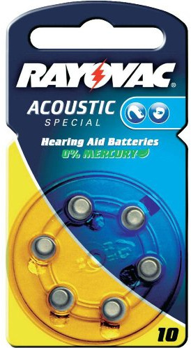 Varta Rayovac Acoustic Special 10 Hörgeräte-Zellen (1,4V, 105mAh, 10x 6-er Blister)