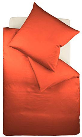 Fleuresse Colours Bettwäsche, Uni-Mako-Satin, terracotta, 135 x 200 cm