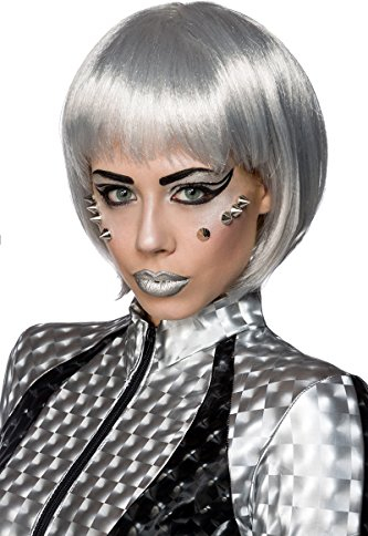 Mask Paradise Damen 80028-034-004 Kleid f?r besondere Anl?sse, Silber, Einheitsgr??e