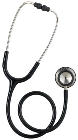SPENGLER Magister, Stéthoscope de Diagnostic Médical, Double Pavillon en Acier Inoxydable, Précis, Très Haute Qualité Acoustique, Polyvalent (Noir)