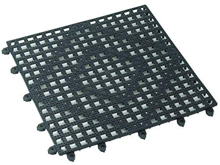 Winco Ineinandergreifende Barmatte, 30,5 x 30,5 cm, Dunkelgrau, Schwarz, Größe M