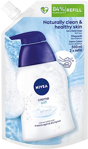 Nivea Creme Soft Flüssige Cremeseife, Nachfüllbeutel, 500 ml