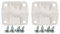 Coleman Cooler Replacement Hinges (2-Pack), Perfect Fix for Damaged Hinges, Includes 2 Durable Plastic Hinges & 8 Mounting Screws, Suitable for Assorted Cooler Models