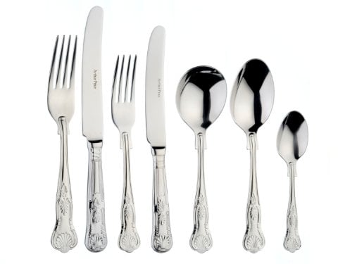 Arthur Price Every Day 44-Piece Kings 6-Person Canteen,Silver,46 x 29.5 x 10 cm