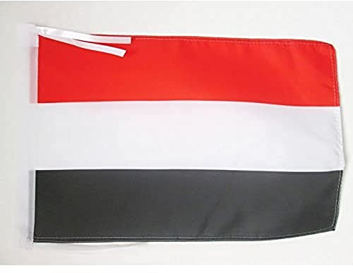 BANDERA de YEMEN 45x30cm - BANDERINA YEMENÍ 30 x 45 cm cordeles - AZ FLAG
