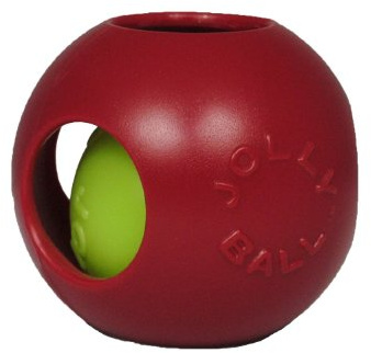 Jolly Pets Teaser Ball Interactive Dog Toy, 4.5 in Small, Red