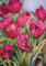 Toland Home Garden 108009 Frühlingsflagge mit roten Tulpen, 71,1 x 101,6 cm, doppelseitig, für den Außenbereich, Sommer, Haus, Hof, Dekoration