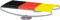 PEARL EM Artikel: Rollbanner Deutschland 66 cm mit Saugnäpfen z.B. fürs Auto (Deutschland Fanartikel Auto, Deutschland-Fahne klein, Volleyball)