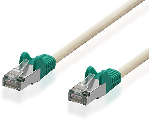 BestPlug 2 Meter Crossover Kabel, RJ45-Stecker auf RJ45-Stecker, CAT.5e, S-FTP, Grau