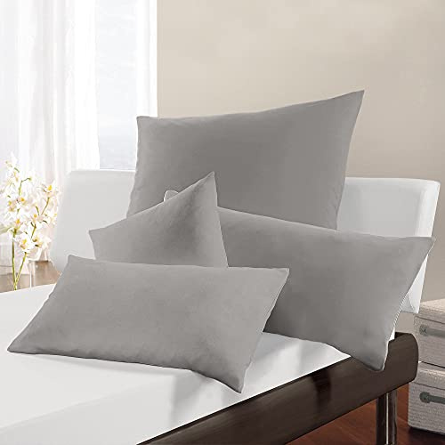 Estella Kissenbezug Mako-Feinjersey Platin Größe 40x60 cm
