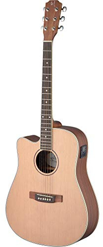 James Neligan ASY-DCE LH Akustikgitarre Asyla Serie 4/4 Cutaway Dreadnought eingebauter Preamp Lefthand