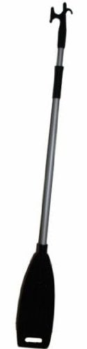 Telescopic boat hook with paddle boat hook
