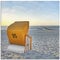 ARTland Wanddeko Glasbilder Wandbild Glas Bild einteilig Quadratisch Strand Meer Küste Ostsee Strandkorb Strandlandschaft Maritim T9IJ