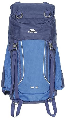 Trespass 33 L Rucksack Hiking Travel Backpack Padded Straps & Hip Belt Trek33