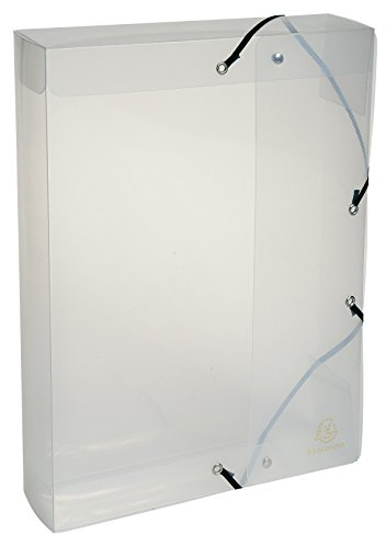 Exacompta Crystal PP Filing Box Crystal A4 Spine 6cm Organise Archive