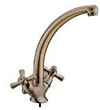 Miscelatore rubinetto lavello in ottone bronzato per cucina classico