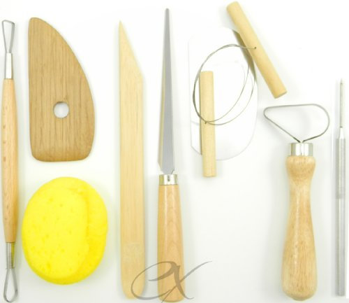 Kemper 9 Pc Pottery Tool Set w/Fettling Knife for Ceramic, Polymer Clay #ATPTK9