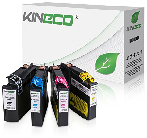 Kineco 4 Tintenpatronen kompatibel für Brother LC-223 LC223 XXL LC-225 LC-227 für Brother MFC-J5320DW, MFC-J5620DW, MFC-J4420DW, MFC-J4620DW, DCP-J4120DW - Schwarz 20ml, Color je 13ml