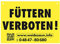 VOSS.farming Warnschild FÜTTERN VERBOTEN für den Weidezaun | Gelb hohe Sichtbarkeit | hochwertiger Kunststoff 200mm x 140mm | Pferd Rind Schaf Ziegen Elektrozaun Zaunanlage Hinweisschild