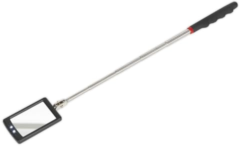 Sealey S0948 Telescopic Inspection Mirror with 2 Leds, 65mm x 40mm