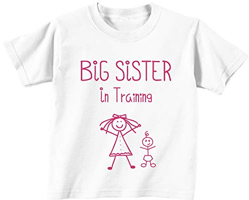 60 Second Makeover Limited Big Sister in Training White Tshirt Baby Toddler Kids Big Sister Gifts New Baby Announcement Ideas Family Tshirt Tee Pregnany New Parents Gifts - 18-24 Mths