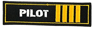 Akachafactory Gestickte Applikation, Schulterklappe, Marine, Luftfahrt, Pilot, Schiff, Flugzeug, Rangabzeichen