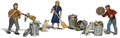 Woodland Scenics Spur H0 HO 1:87 Figuren Menschen & lästige Waschbären plündern Mülltonnen