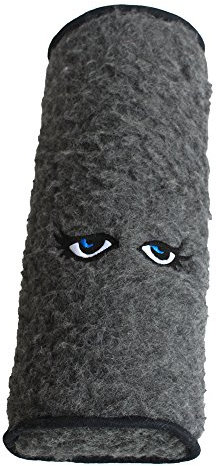 Nackenrolle mit Einstickung - Augen - Gr. ca. 42 x 16,5 x 9,5 cm - 30085 grau