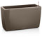Lechuza Fioriera Rettangolare CARARO 75x30 H43 Vaso con Auto irrigazione Tortora Lucido