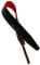 Shaman CR1 Ledergurt für E-Gitarre und E-Bass (verstellbar von 125 cm bis 155 cm, Breite: 7,6 cm, heimisches Leder) schwarz/rot
