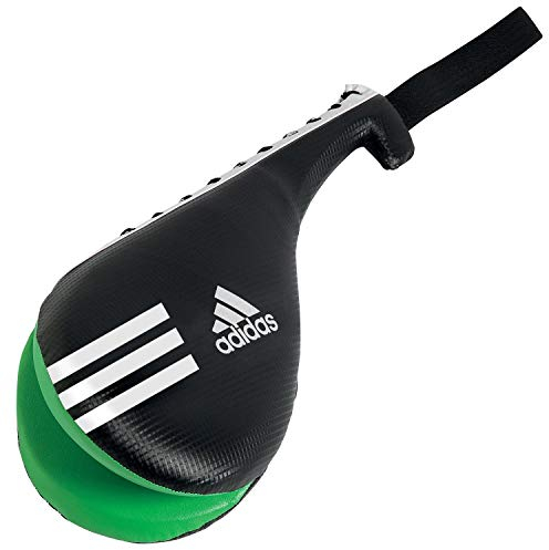 adidas Double Target Kicking Paddle Kicking Mitt - Black Green - X-Small