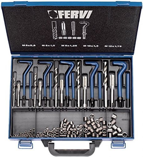 SET DI ELICOIDI DA M5-M12 PER RIPARAZIONE DEI FILETTI FERVI E010