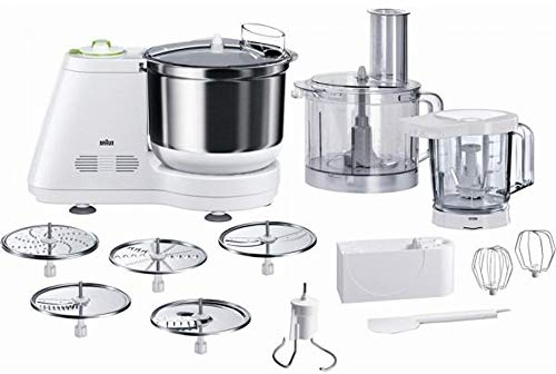 Braun KM3050 Robot avec 1 Bol/Fouet/Crochet/Pétrin Blanc/Inox 900 W