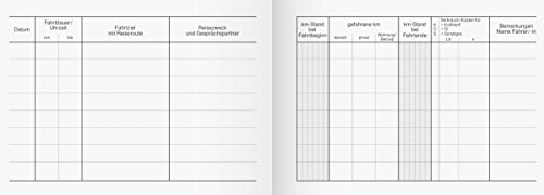 Brunnen 1010141 Fahrtenbuch (A6 quer, Kartoneinband, 40 Blatt, 3 Farben) sortiert